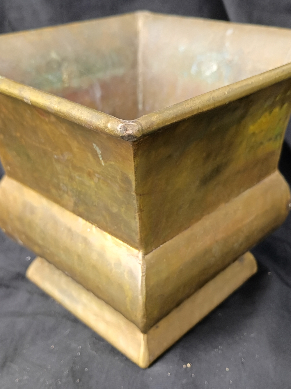 Vintage Hammered Brass Planter Indoor Gardening Vintage Decor